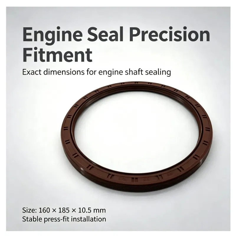 160x185x10.5mm Balance Shaft Oil Seal OEM AZ9114520223 | Brown NBR Aftermarket Heavy Duty Truck Seal — photo 4