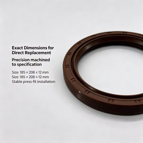 185x208x12mm Oil Seal | Brown NBR Nitrile Rubber Automotive Shaft Seal 185-208-12-tc-nbr-std — photo 2