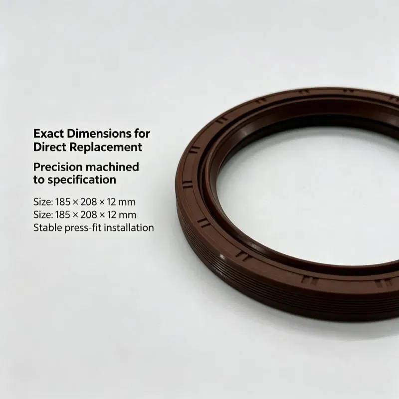 185x208x12mm Oil Seal | Factory Direct Brown NBR Nitrile Rubber Automotive Shaft Seal — photo 2