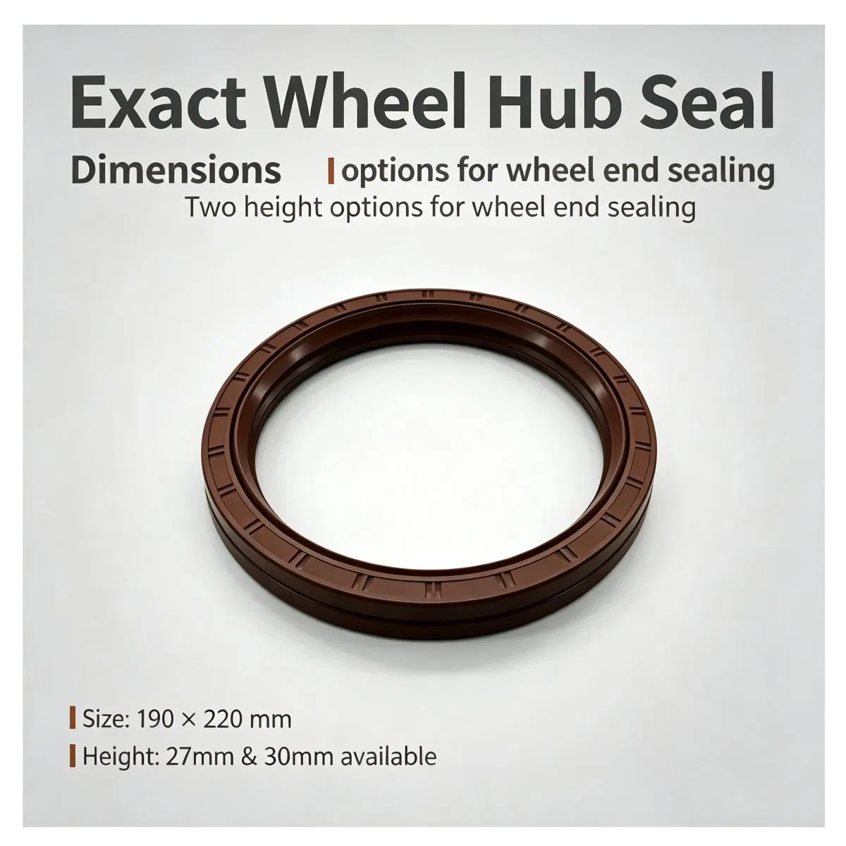 190x220x27/30mm Automotive Wheel Hub Oil Seal — photo 2