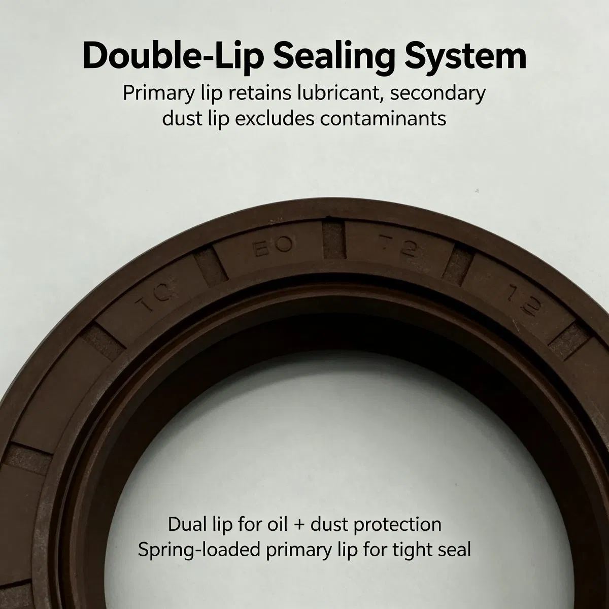 TC 50x72x12 mm Double Lip Oil Seal — photo 2