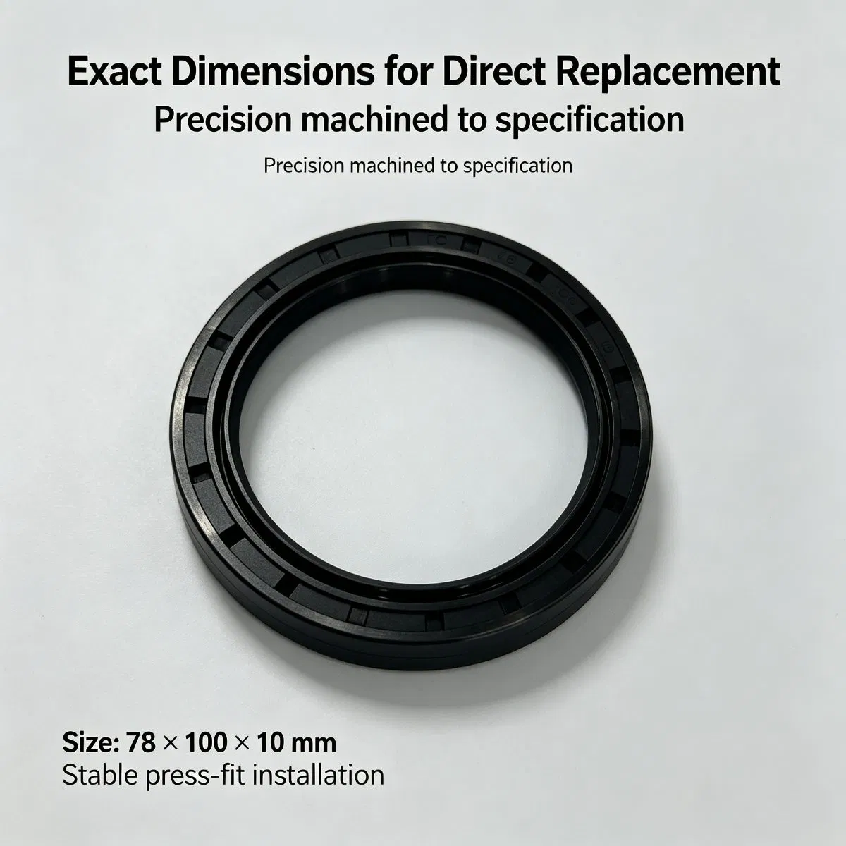 78x100x10mm TC double‑lip Oil Seal NBR Black Rubber Covered Shaft Oil — photo 4