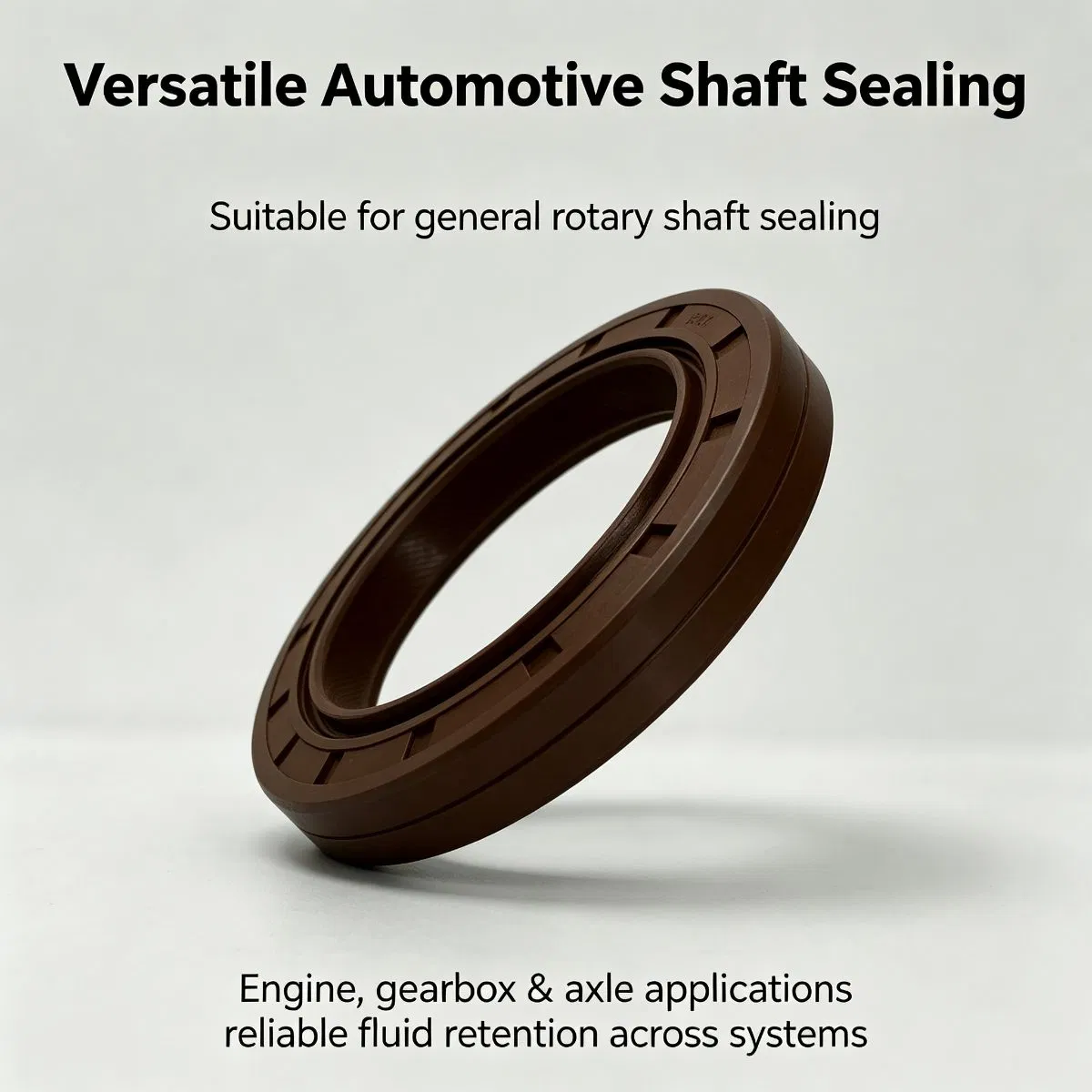 65x90x12mm TG Type Outer Rib Double‑lip FKM Oil Seal Brown Shaft Oil — photo 3